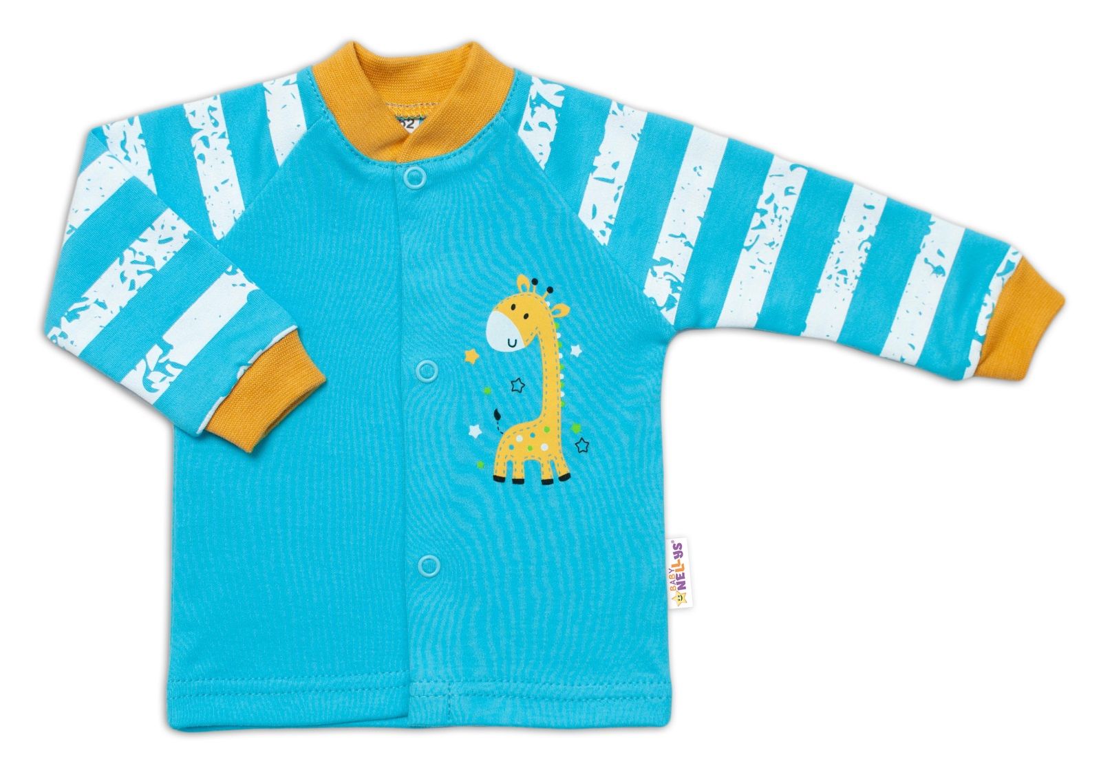 baby-nellys-bavlnena-kosielka-giraffe-tyrkysova